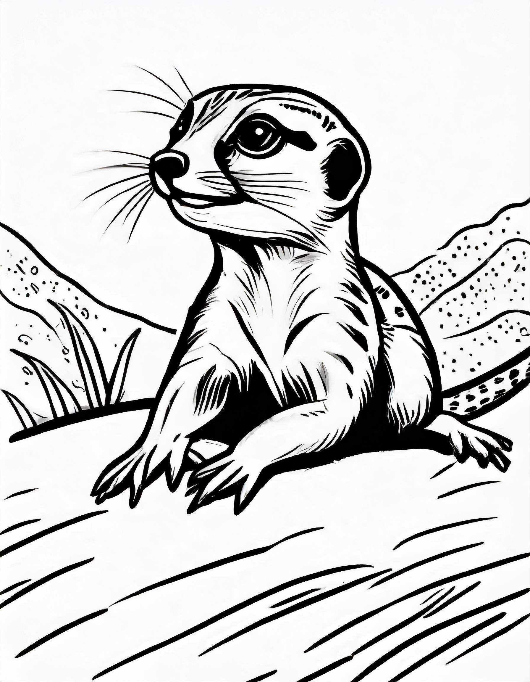  Foto zu Niedliche Erdmännchen Ausmalbilder zum ausdrucken 