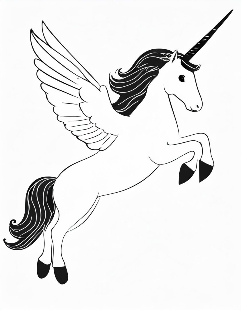  Magische Einhorn Ausmalbilder zum ausmalen runterladen! 🦄 Motiv 