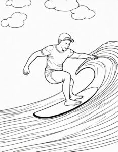 Surfen in Welle