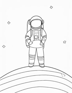 Astronaut auf Mond