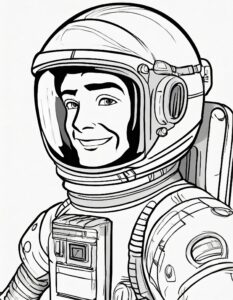 Astronaut lächelt